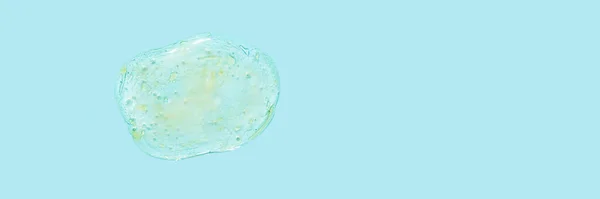 Luqiud producto cosmético. Tóner transparente burbuja gelatina. Limpiador. Aqua. — Foto de Stock