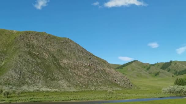 Tatil manzarası. Rus Altai dağları. Çoklu — Stok video