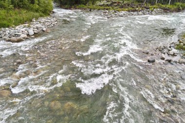 Tatil manzarası. Rus Altai dağları. Çoklu bölge. Tatil evde.