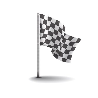 Yarış izole üzerinde açık renkli bayraklar