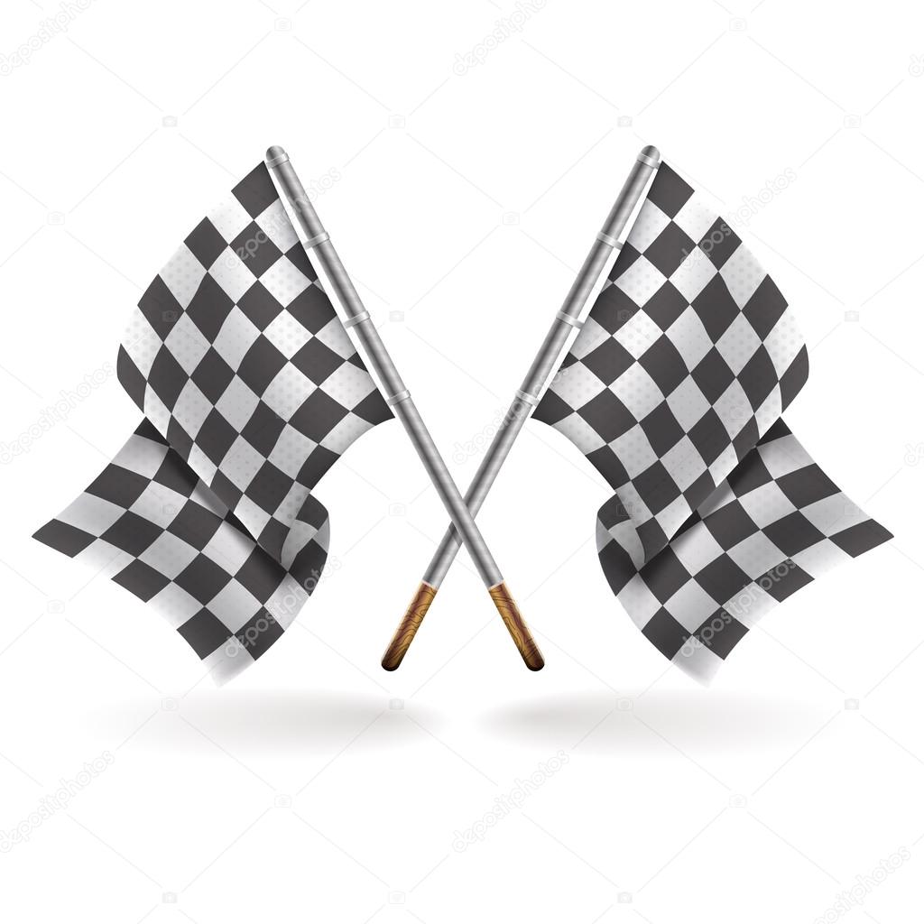 Racing formula 1 flags isolated on light background