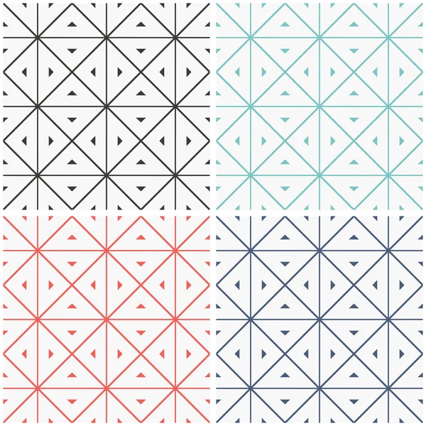 Conjunto de paterno geométrico sem costura . —  Vetores de Stock