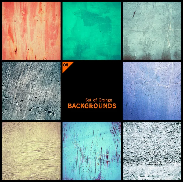 Collection of grunge textures and backgrounds — Stock Photo, Image