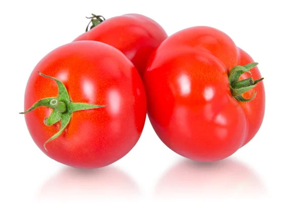 Três tomates vermelhos — Fotografia de Stock