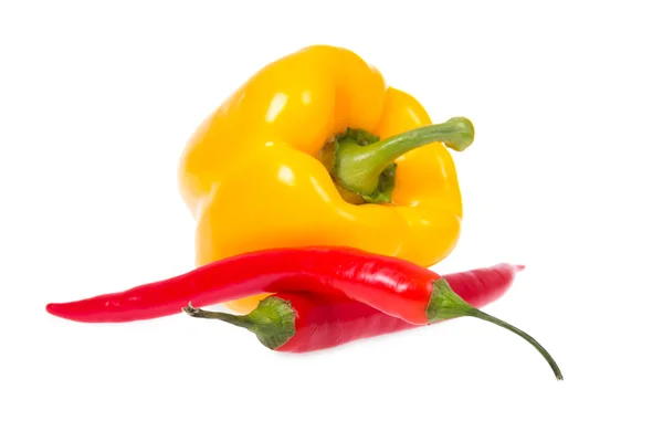 Yellow papper and chili — Stock Photo, Image