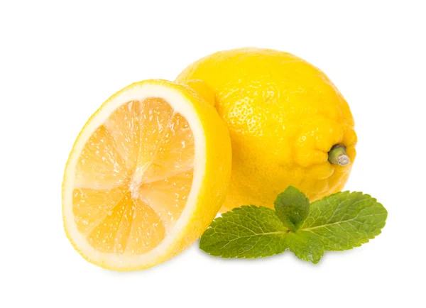 Fresh lemons and mint — Stock Photo, Image