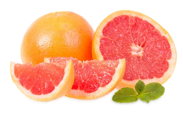 Fresh grapefruits and mint — Stock Photo, Image