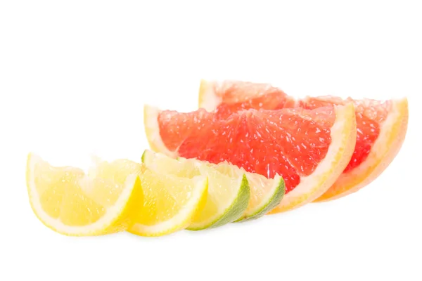 Fresh grapefruits, limes and lemons — Stock Photo, Image