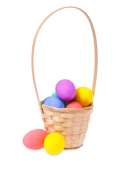 Basket with Easter eggs Stock Picture