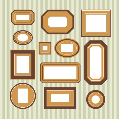 Renkli çerçeve kümesi