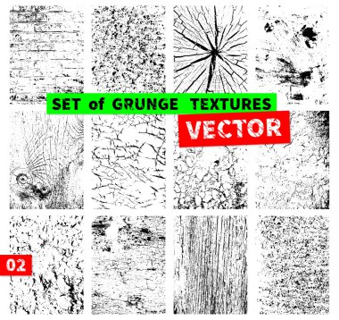 grunge textures kümesi