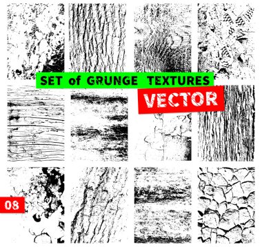 grunge textures kümesi