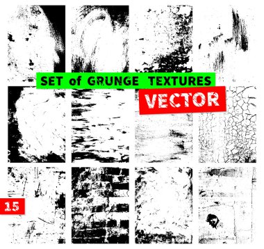 grunge textures kümesi