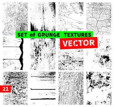 grunge textures kümesi