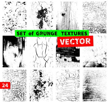 grunge textures kümesi