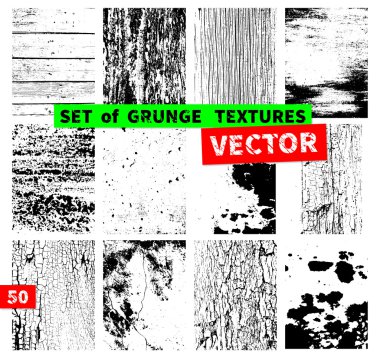 grunge textures kümesi