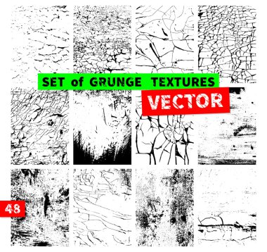 grunge textures kümesi