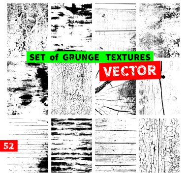 grunge textures kümesi
