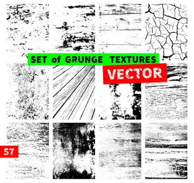grunge textures kümesi