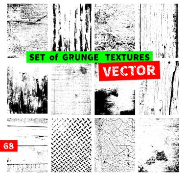 grunge textures kümesi