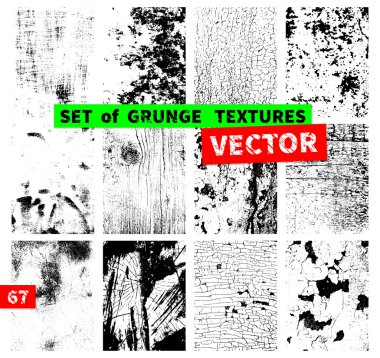 grunge textures kümesi