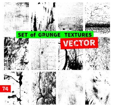 grunge textures kümesi