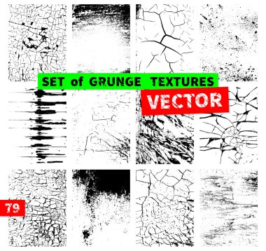 grunge textures kümesi