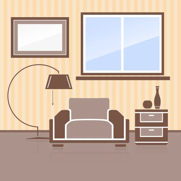 Espacio interior para la relajación — Vector de stock