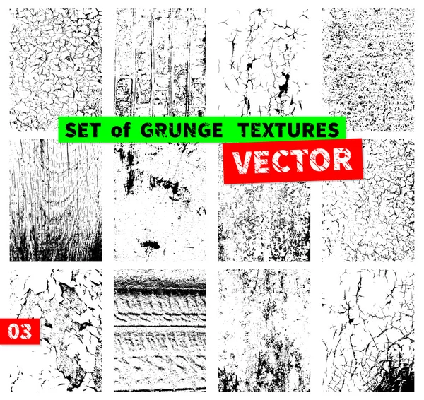 Sada grunge Textures — Stockový vektor