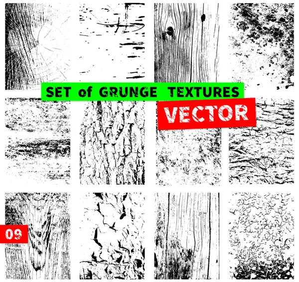 Zestaw grunge tekstury — Wektor stockowy