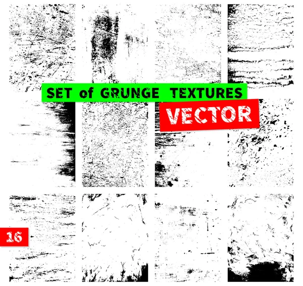 Zestaw grunge tekstury — Wektor stockowy