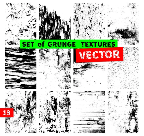 Sada grunge Textures — Stockový vektor