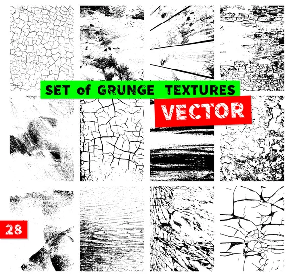 Набор текстур гранжа — стоковый вектор