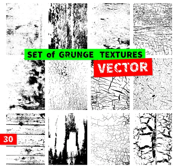Sada grunge Textures — Stockový vektor