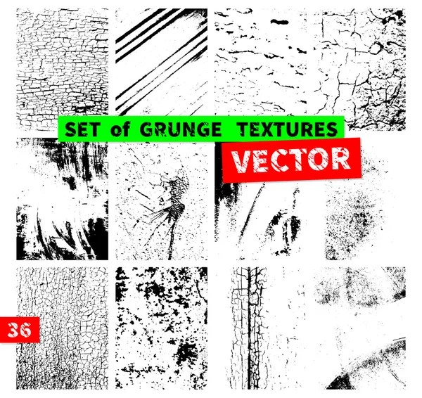 Sada grunge Textures — Stockový vektor