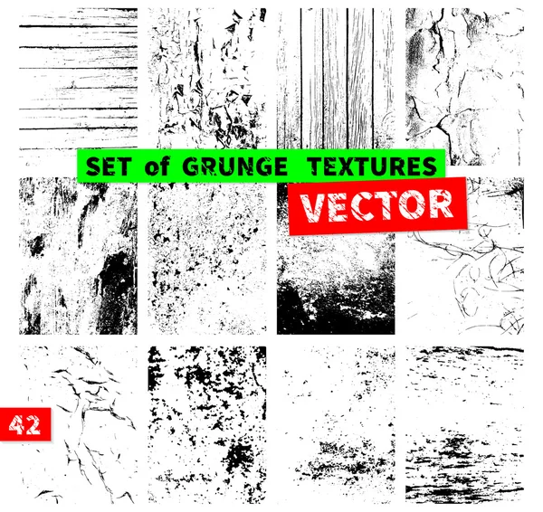 Zestaw grunge tekstury — Wektor stockowy