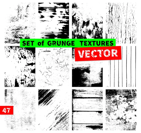 Sada grunge Textures — Stockový vektor