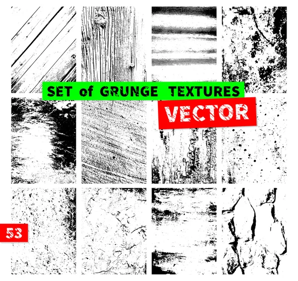Набор текстур гранжа — стоковый вектор