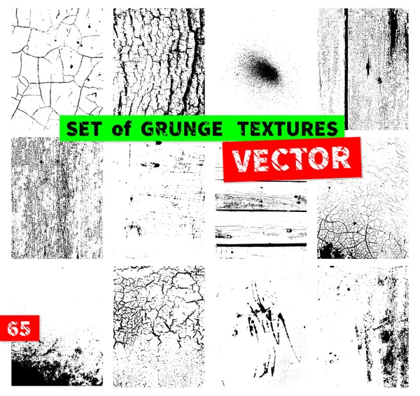 Set of grunge textures — Stock Vector