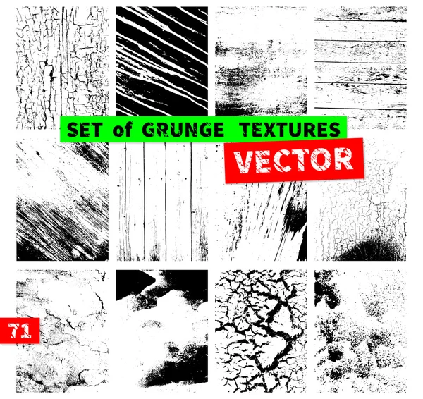 Sada grunge Textures — Stockový vektor