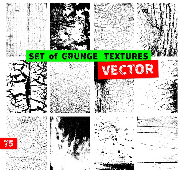 Sada grunge Textures — Stockový vektor