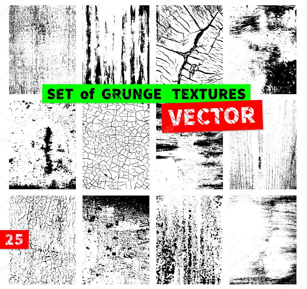 Set of grunge textures