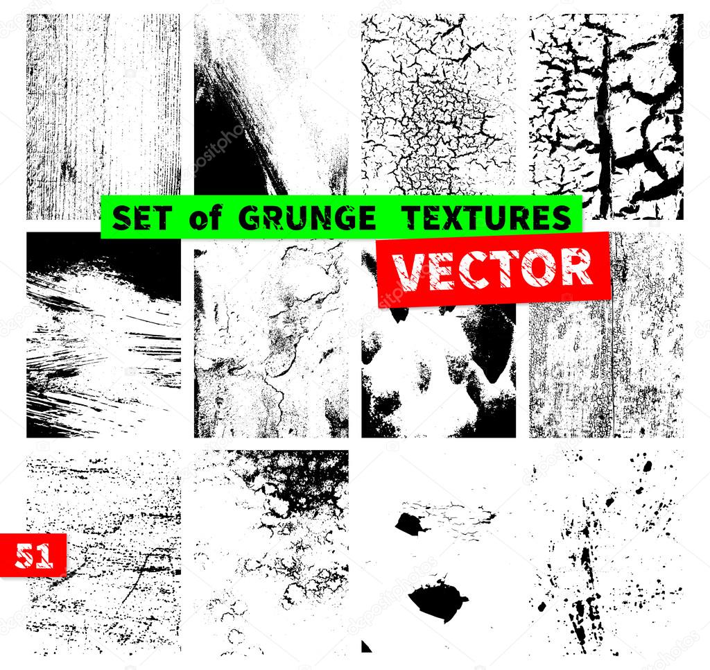 Set of grunge textures