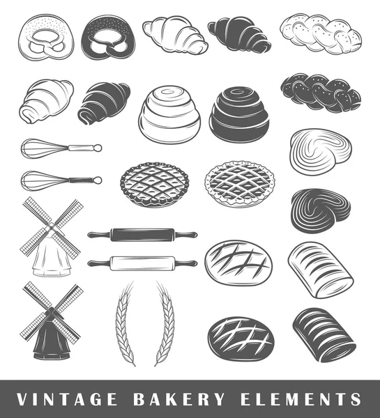 Retro bakery elements — Stock Vector