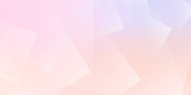 Pastel pembe ve mavi bulanık zemin, şeffaf şekilli kare. Işık eğimli vektör pankartı. Arkaplan soyut mor gökyüzü. Hafif bulanık ışık bongu. Pastel ayrımlı su kapağı tasarımı