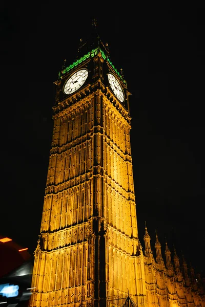 Big Ben Sněmovny Parlamentu Noci Londýn Velká Británie — Stock fotografie