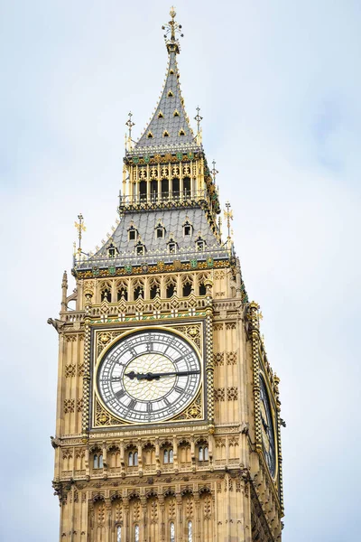 Big Ben Klocktorn Och Westminster Bridge London Förenade Kungariket — Stockfoto