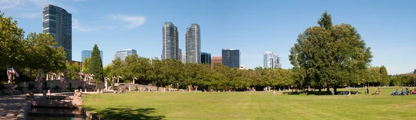 Panoramic view of Bellevue Downtown park — Stock Photo, Image