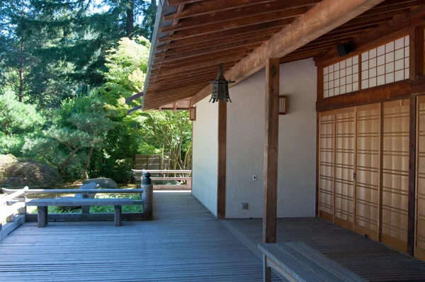 Japonské zahrady, budova — Stock fotografie