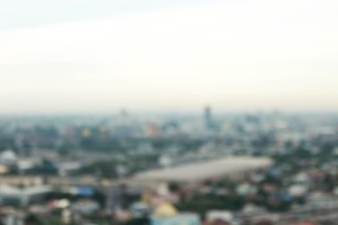 Cityscape daha yüksek yerden, bulanık görüntü arka planı için kullanılan.